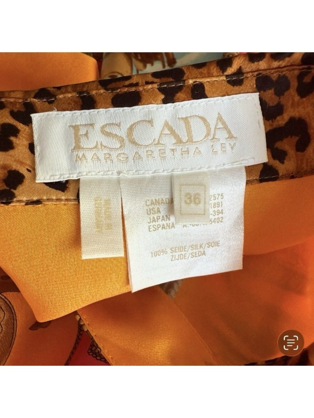 Vintage Escada Silk Taj Mahal Print Blouse Shirt Maximalist Rare Size 36 NWT - Picture 8 of 10